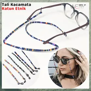 Worth It - Tali Kacamata Wanita Pria Gantungan Kaca Mata Bahan Katun Retro Etnik Strap Anti Jatuh