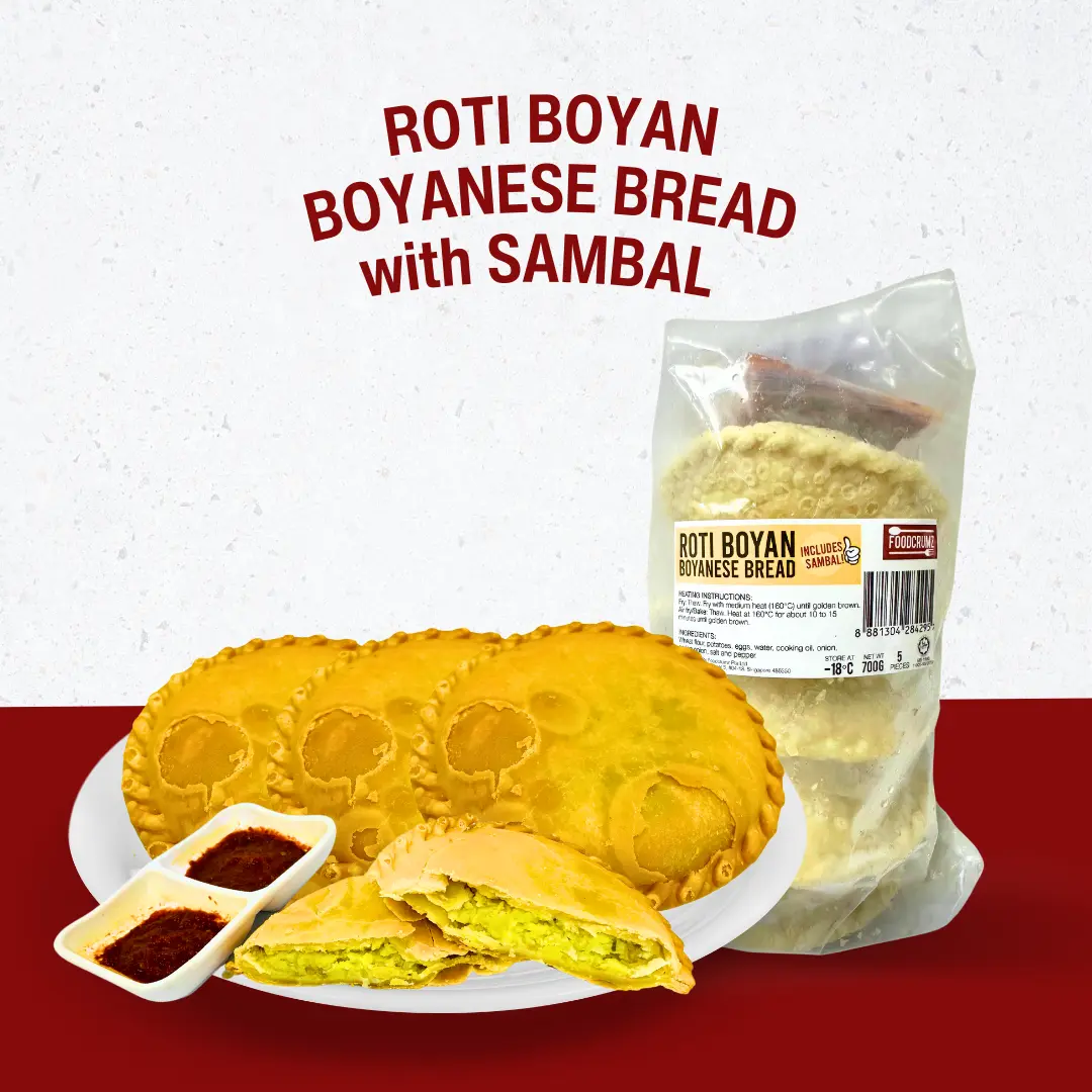 Roti Boyan / Boyanese Bread 700g (Large Size) with Sambal Halal Frozen