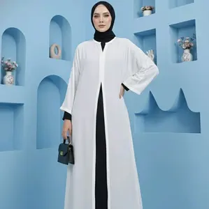 serunihijab outer osi sifon polos Muslim Cardigan Wanita Gamis