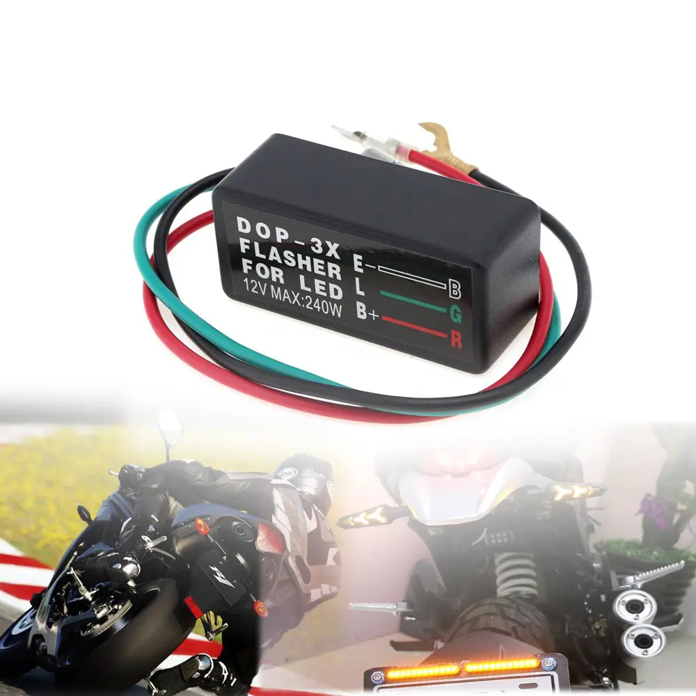 12V 240W DOP-3X Turn Light Flasher for LED Car and motorcycle general Flasher Relay with Three contact points for Car Motorcycle Led Lights