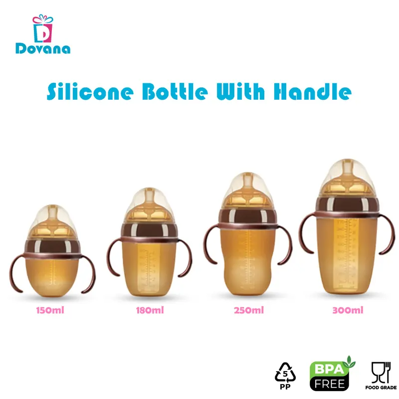 Dovana Dot Botol Minum Susu Bayi Silikon Nano Dengan Pegangan & Sedotan Dot Feeding Bottle with Handle Accessories 0