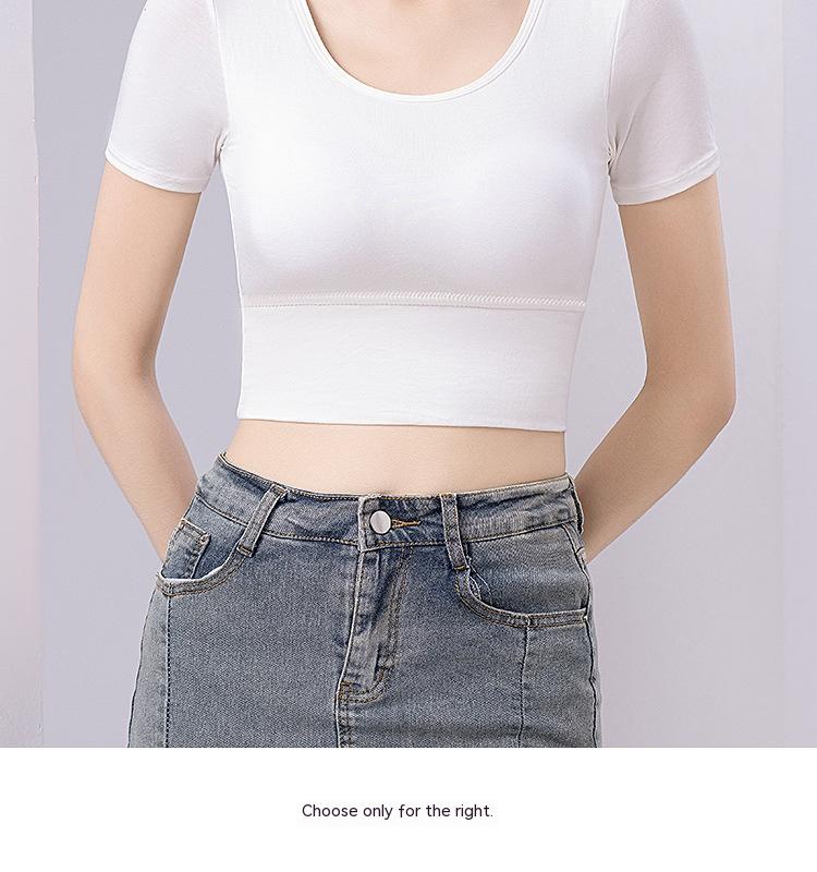 Product Introduction of Selene Bra Padded Top Crew Neck T-shirt Top 24