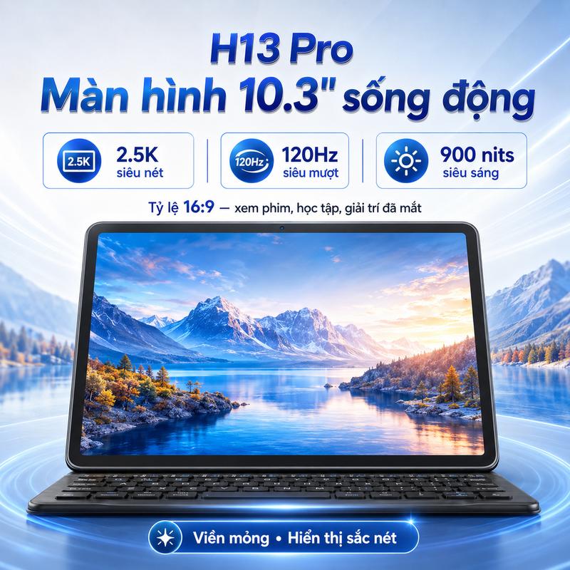 HN-Máy Tính Bảng 2in1 10.3 Inch RAM 16GB ROM 512GB Hỗ Trợ 2 SIM Camera Kép Pin…