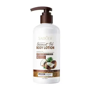 SADOER Lotion Tubuh 300ml Coconut Oil - Melembabkan Mencerahkan Menutrisi Kulit dengan Aktif Alami 100%