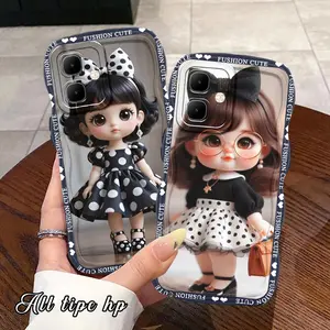 Softcase Gelombang Compatible For Oppo A5i A5ipro A5X A5PRO A3X A5 2025 A15 A16 A57 A77S A58 A78 A98 Terbaru Silicon case hp terbaru -RC2550