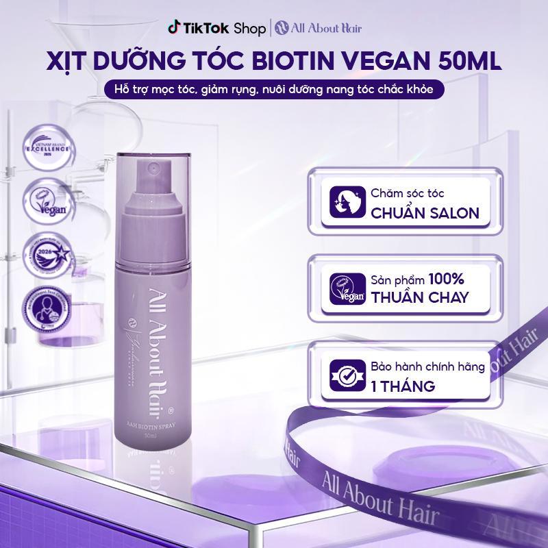 [SIÊU SALE THÁNG 10] AAH BIOTIN SPRAY VEGAN 50ML – XỊT DƯỠNG TÓC GIẢM RỤNG, KÍCH MỌC TÓC, PHỤC HỒI TÓC HƯ TỔN, TÓC DÀY KHỎE CHUẨN SALON