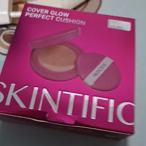 【New Special Edition】SKINTIFIC Cover Glow Perfect Cushion 11ml | Poreless Full Coverage Foundation BB CC Cushion | Oil Control, Waterproof, Sweatproof, Flawless Makeup Bedak Padat untuk Kulit Berminyak & Kering Wajah