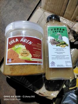 Product Review of saripati buah pinang kuper extra 500 ml + gula aren semut toples Jamu from j**2 0