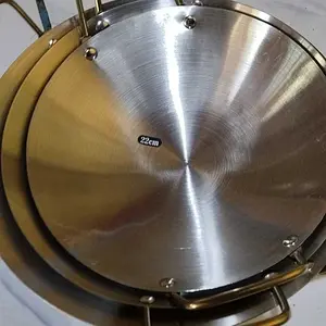 [SAMBUT AWAL TAHUN DAPAT 3 WAJAN] Texania Wajan Kuali Stainless Anti Lengket Mudah Dibersihkan Awet - Wajan Resto - 3 Ukuran 22cm 24cm 28cm