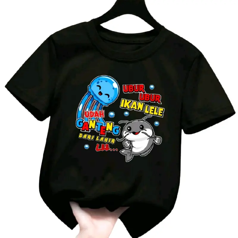 Baju Kaos Anak Ubur Ikan Lele - Fashion Anak Perempuan Laki Cowok Cewek, Bahan Halus dan Lembut 6