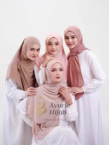 AYURIE - Pashmina Instan Hijab Dewasa Instan Matt Jersey Kerudung  Adem Nyaman Simpel Muslim Fashion Bergo Panjang
