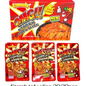 Lianggui OMG!! Starch Tofu Slice Pedas Manis 30pcs Makanan Halal Spicy Flavor New Varian