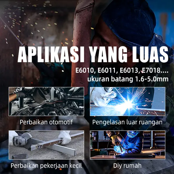 DOMHOAI Mesin Las Inverter Las Listrik Inverter MMA-250 Mesin Las IGBT Tampilan Digital Definisi Tinggi Portabel 6