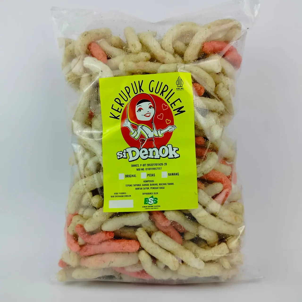 Kerupuk Gurilem  Sidenok  Polos Tanpa Bumbu isi 500grm Food Snack