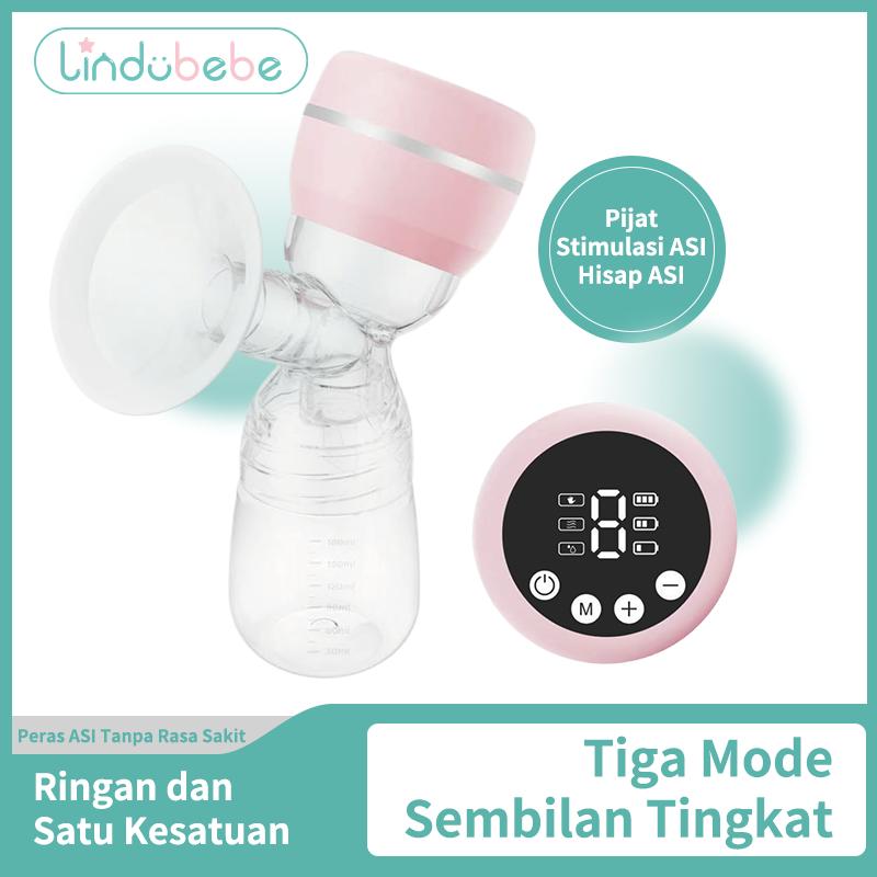  Máy Hút Sữa Lindobebe Không Dây Cầm Tay Silicone Cao Cấp 9 Mức Lực Hút 180ml EB11 