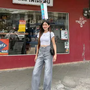 CELANA HIGHTWAIST LOOSE GOMBRONG SKENA UNISEX OVERSIZE BAGGY JEANS WANITA