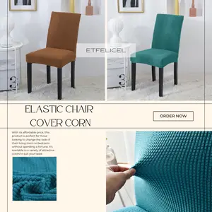 Elastic Chair Cover Corn / Penutup Sarung Kursi Makan Bangku Elastis Scretch Bertekstur