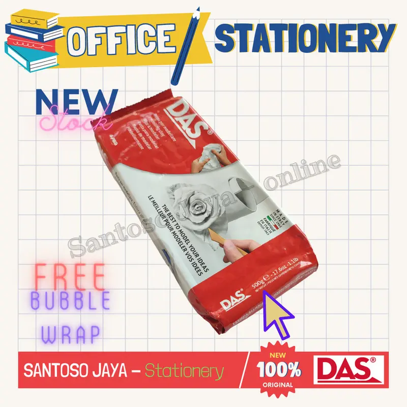 DAS Clay Modelling Materials WHITE - PUTIH - TERRACOTTA - COKELAT 500 Gr 2
