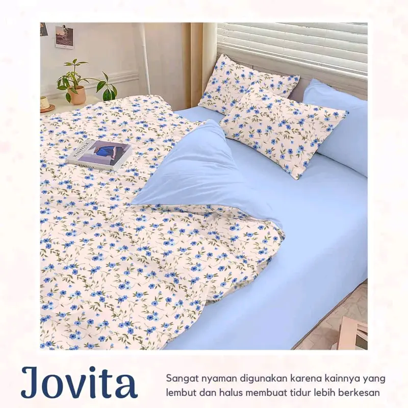 Bahan Kain Katun Meteran Motif Jovita ll Katun Elbhe ll Katun Lokal CVC bisa dibuat Sprei, Bedcover, Sarung, Baju Baby, Gordyn 1
