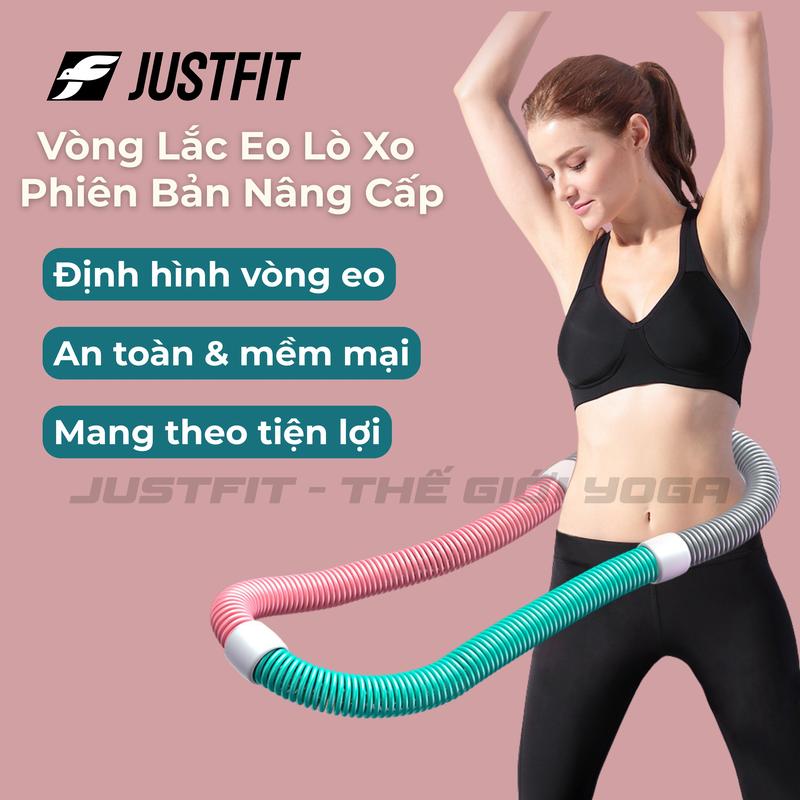 Vòng Lắc Eo Lò Xo JUSTFIT 1,5kg Bọc Nhựa Mềm Tập Thể Dục, Tập Gym, Tập Yoga Tại Nhà