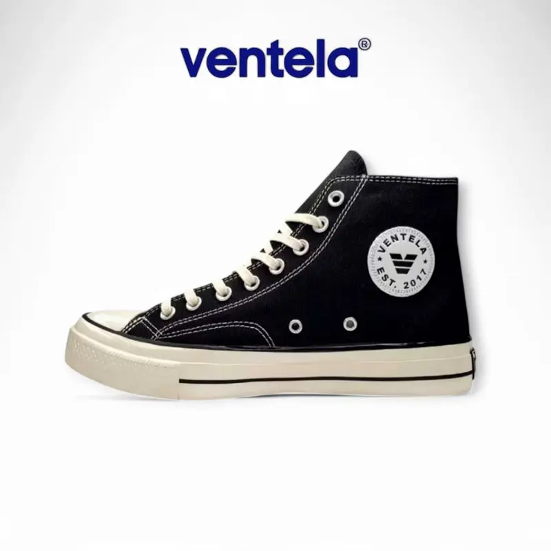 Ventela 70s High Black Natural Original Sepatu Sneakers Casual