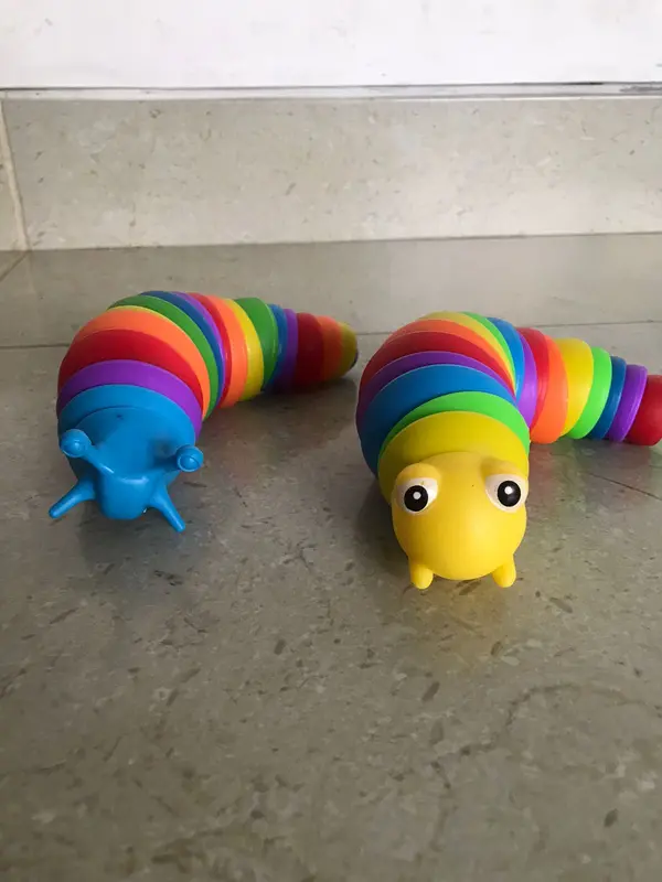 Sensory Play Pop It Mainan Edukasi Anak Murah Ulat dan Siput Warna Pelangi Lucu Usia 2 3 4 5 6 7 8 9 10 11 12 13 Tahun Toys Bayi 1
