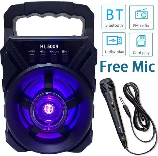 E EN Speaker Bluetooth Karaoke Mic | Speaker Super Bass MP3 Usb Radio FM | COD A9 7