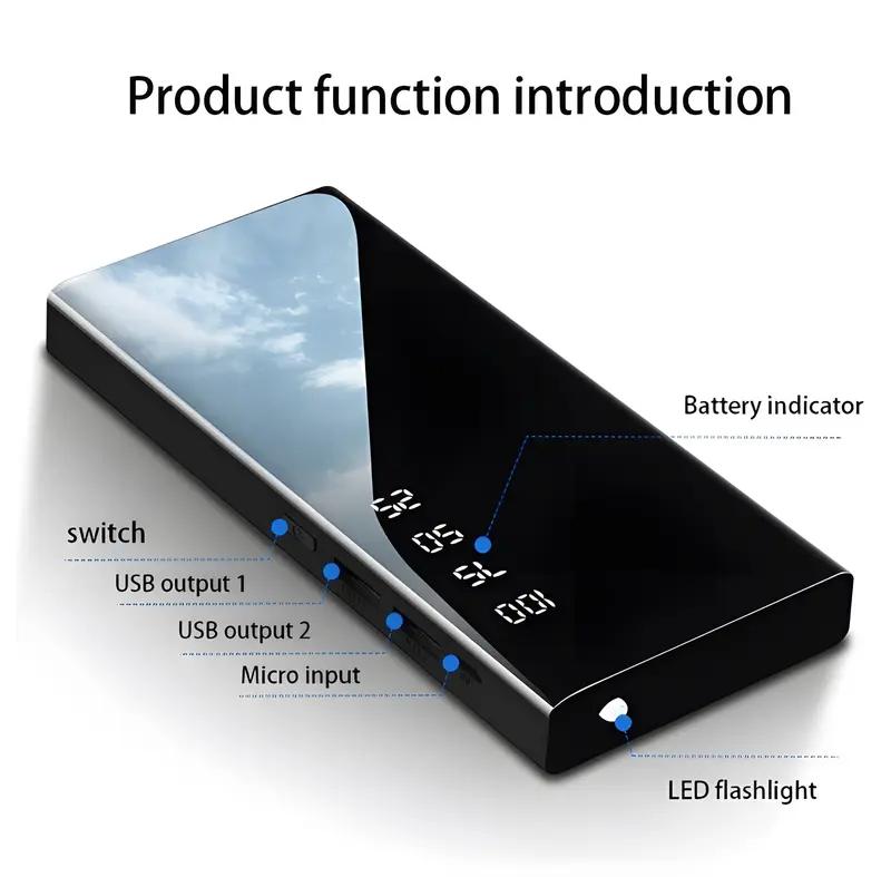 Powerbank 90000mAh 120W Fast Charging Dual Output LED Digital Display Pro Kapasitas Besar Pengisian Cepat Output Ganda Tampilan Digital