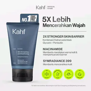 Kahf Sabun Cuci Muka Pria Face Wash Skin Energizing & Brightening 100ml - Mencerahkan Wajah & Membersihkan Hingga Pori-Pori - Cocok untuk Semua Jenis Kulit - No.1 Face Wash Pria