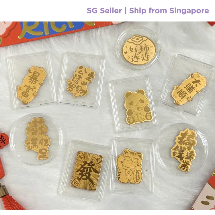 999 Pure Gold Fortune Huat Mobile Phone Stickers (CNY Auspicious Must-Have!)