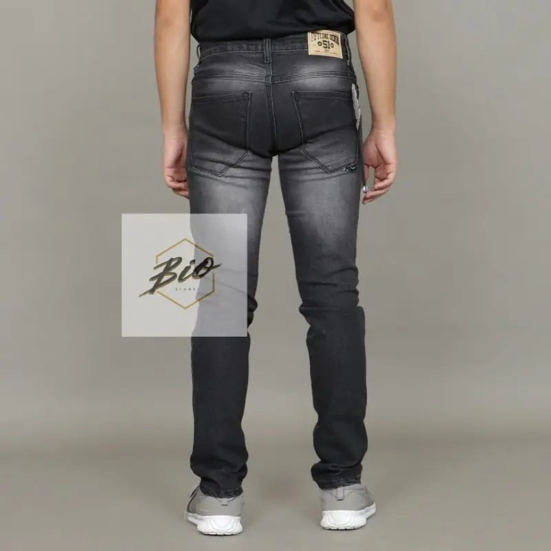 BIOSTORE CELANA JEANS SLIMFIT-SKINNY-CELANA JEANS PANJANG PRIA BLACK JAZZ - SOFT JEANS 1