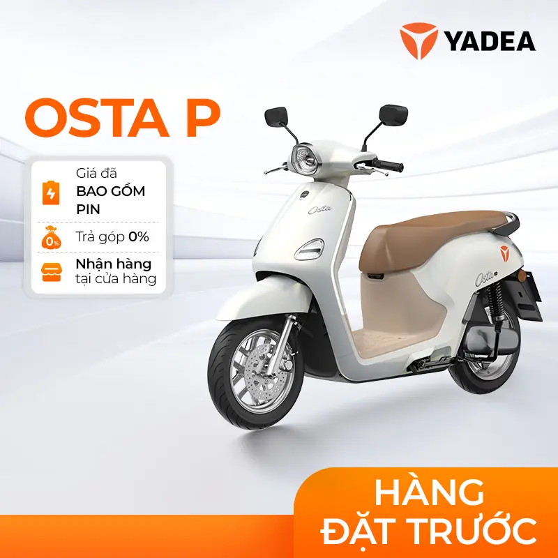 [HN&HCM] Xe Máy Điện Thông Minh Yadea OSTA P 180KM 1 Lần Sạc - Bảo Hành 3 Năm