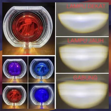Lampu Proje Biled 45 Watt 4.5 Inch/Biled Projie 4.5 inch Cut Off High Low Universal Bisa Motor Mobil Waterproof/LASER CUT OFF HIGH LOW PLUS SHROUD DEVIL 0