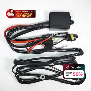 Kabel Relay Set Biled 12 Volt dan 24 Volt 1 Lampu 2 Lampu Projie Projector Kendaraan Mobil Motor 12V 24V Car