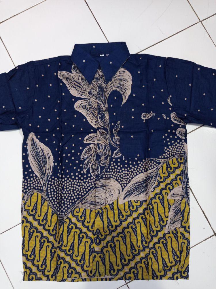 Product Introduction of [BISA COD] HEM BATIK PRIA BAHAN KATUN PRIMA Grade A - MOTIF KEKINIAN Cowok Formal casual Blue Shirts Baju Couple Seragam Kerja Keren 33