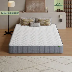 [COD]Nusahome Kasur Ice Silk Memory Foam Cooling Mint Kasur Tahan Lama Anti Tungau Spring Bed GRATIS Bantal​