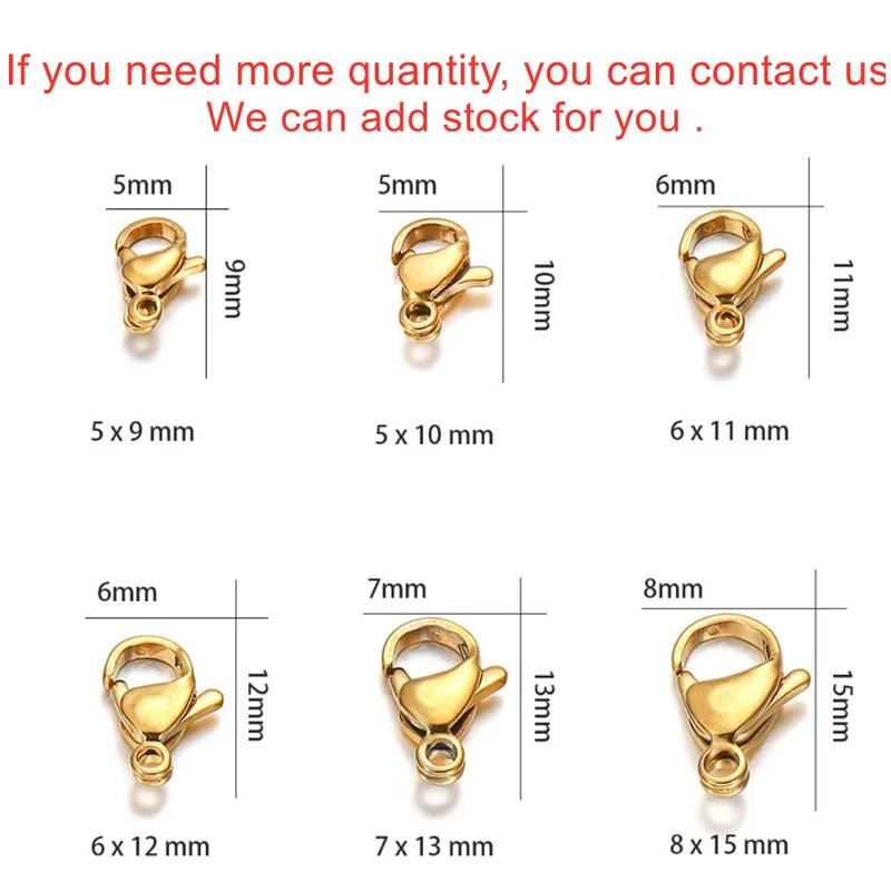 Product Introduction of Móc Cài Móc Chốt Càng Cua Tôm Hùm, Chất Liệu Thép Không Gỉ, Móc Cài Dây Chuyền Vòng Cổ, Móc Cài Trang Sức, Thích Hợp Để Làm Trang Sức 17