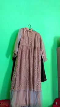 Product Review of TP89 Dres Gamis inana 89z4 maxi cantik full brukat lapis furing Muslim Organza Nyaman Wanita Tile from w**a 0