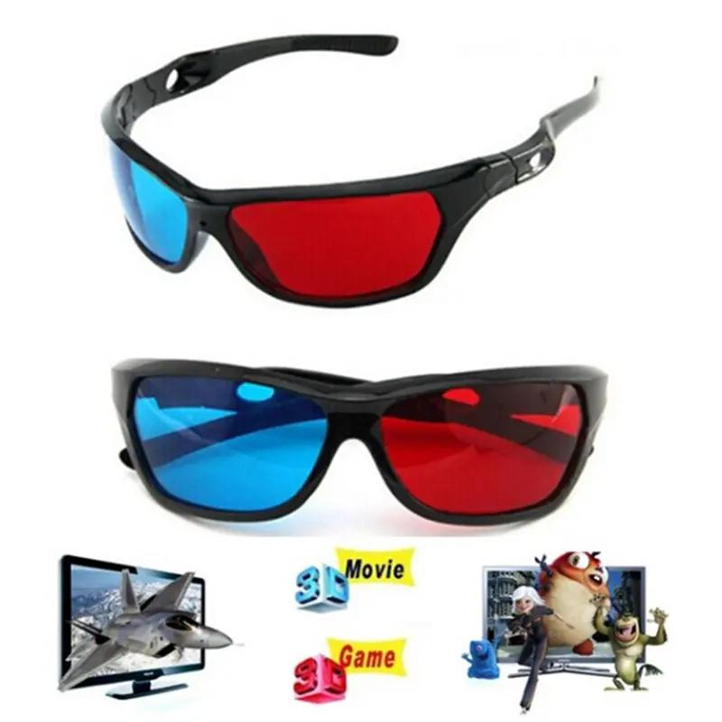 3D kính màu đỏ xanh khung màu đen cho TV anaglyph chiều bộ phim dvd game