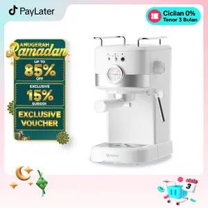 【RAMADAN SUPER DEALS】Simplus Mesin Espresso Semi Otomatis Tekanan15bar Kapasitas Tangki Air Besar 1.2L Transparan Sistem Mati Otomatis Setelah 25 Menit Tanpa Penggunaan Coffee Maker Mesin Kopi Espresso Dengan Tombol Temperatur KFJH014