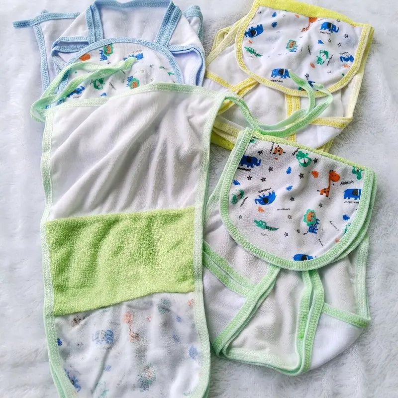 1 Lusin popok sambung handuk bayi lembut tidak kasar nyaman dipakai bayi Katun Celemek 1