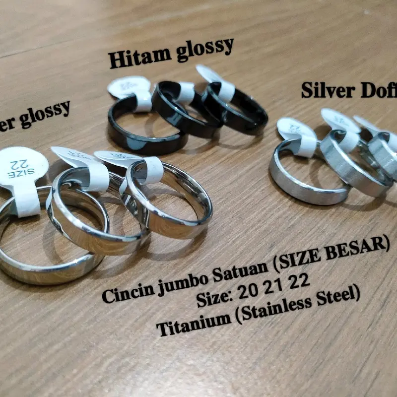 Cincin Titanium size jumbo muat dari BB 90kg sampe 150kg 2