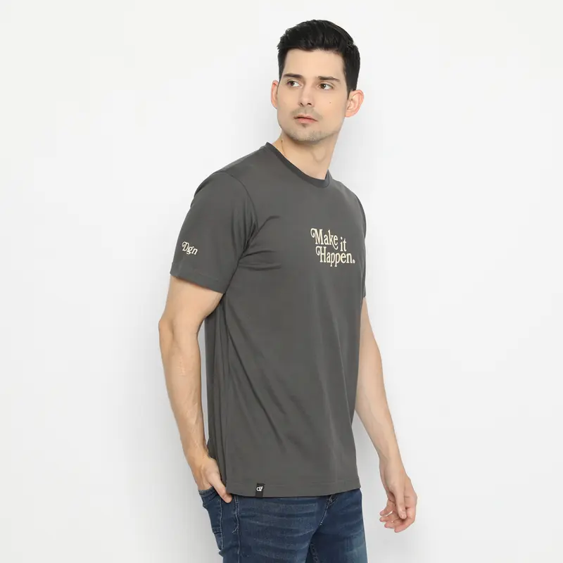 d&f kaos pria unisex make it happen - abu-abu tua 4