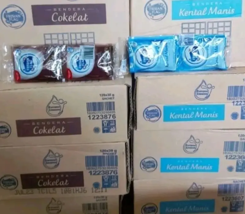 Susu Bendera FRISIAN FLAG Sacset Putih/Coklat 1 Dus - Produk Makanan Ringan - Food, Baking Milk 4