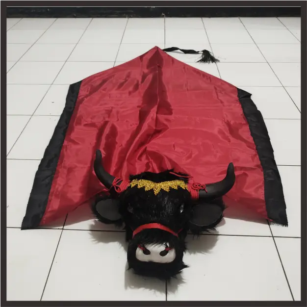 Bantengan Mainan Banteng Mberot Mata Menyala Bulu Korea Enteng 7