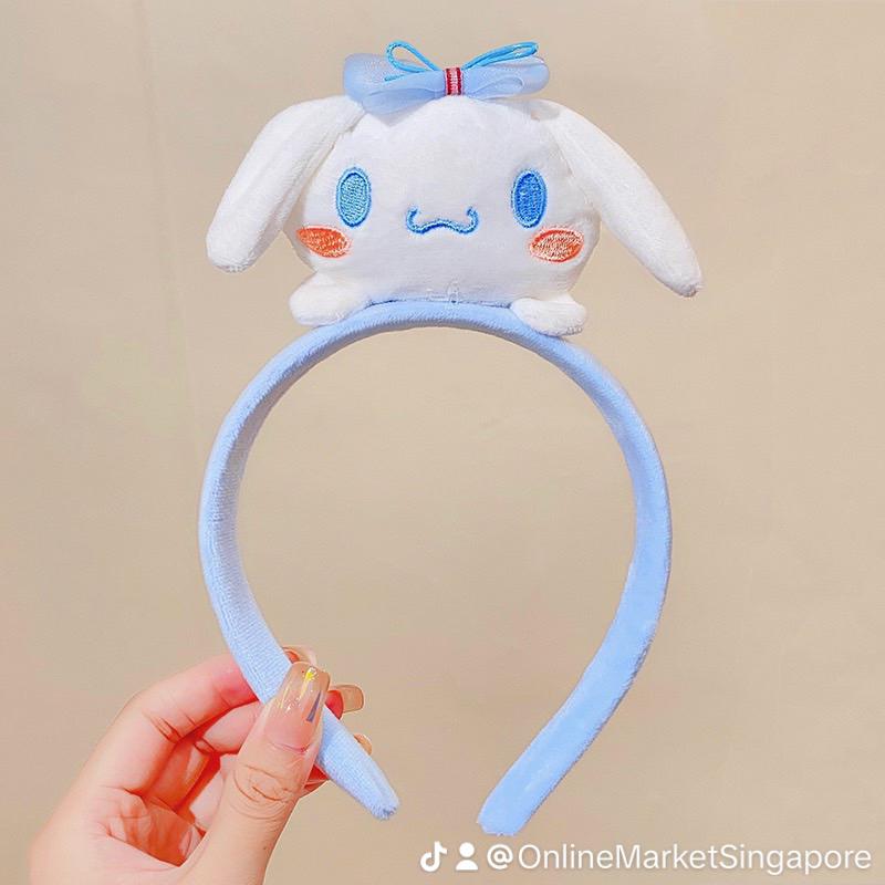 Product Introduction of Sanrio Headband Big-Eared Dog Three-Dimensional Doll Pressed Melody Kuromi Makeup Face Wash Hairpin Cotton Synthetic Nylon Plastic Metal Coating Daily Retro Casual 16