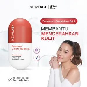NEWLAB Brightlogy C-Gluta 360 Boost | Suplemen Glutathione | Minuman Glutathione BPOM | Glutathione Kapsul untuk Mencerahkan 50gr