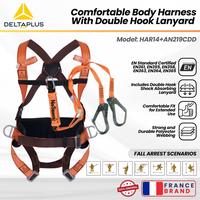 Gambar Safety Body Harness + Lanyard Double Hook DELTAPLUS HAR14+AN219CDD | Set Alat Pelindung Jatuh dari gudangsafetycom Kota Administrasi Jakarta Barat 1 Tokopedia