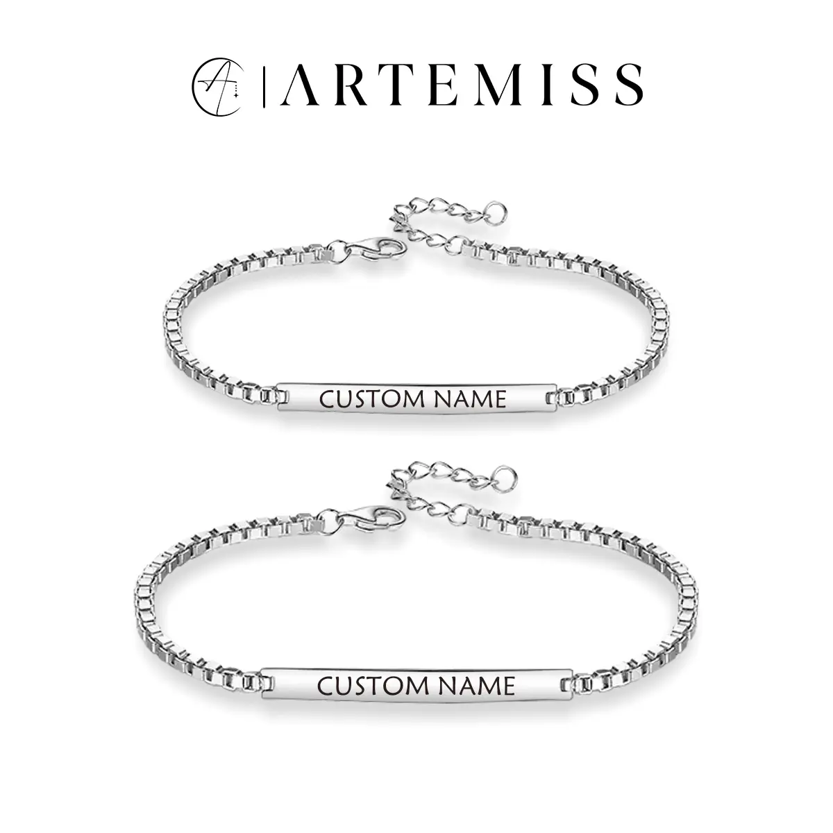 [Customized Name] Engraved bracelet Couple Bracelet   Titanium Steel Bracelet Does Not Fade Valentine's Day Gifts / Boyfriend Gifts / Girlfriend Gifts