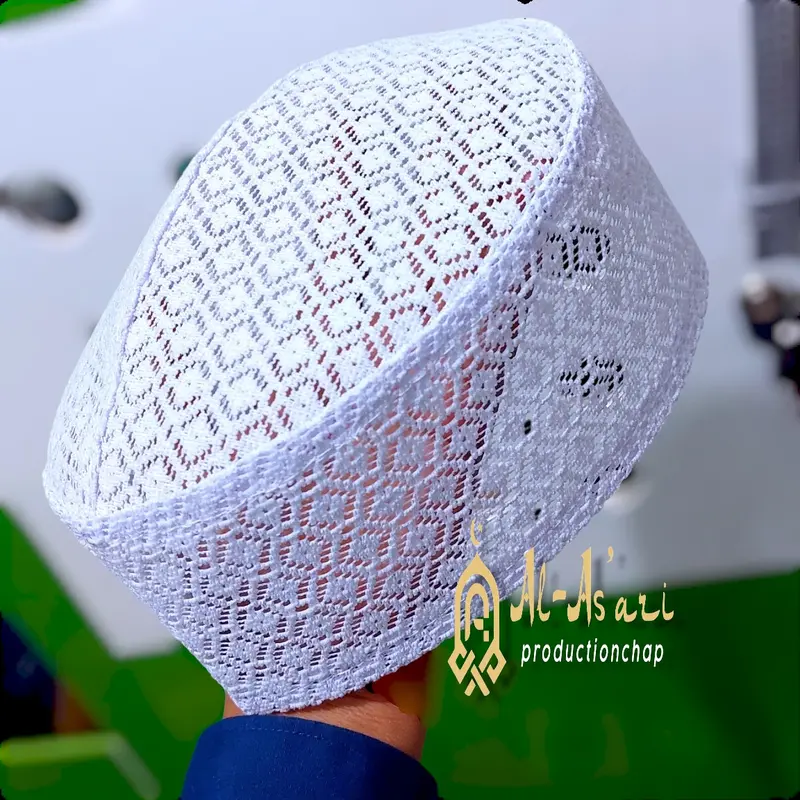 (ECER)PECI KOPIAH ALDAN JARING/HRG TERMURAH Peci Songkok Muslim Nyaman Hitam Putih Dewasa Motif Haji Pria Santri 1